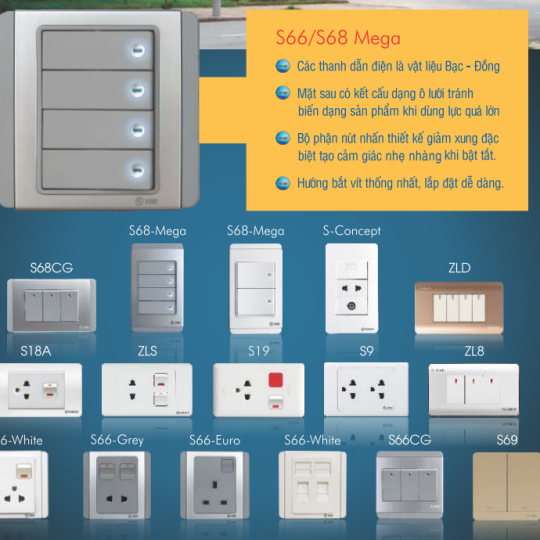 Ổ cắm công tác & phụ kiện SINO 